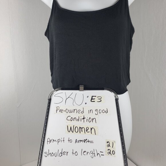 Victoria's Secret Women's Black Scoop Neck Soft Stretch Camisole Tank Top Size M - Picture 7 of 7